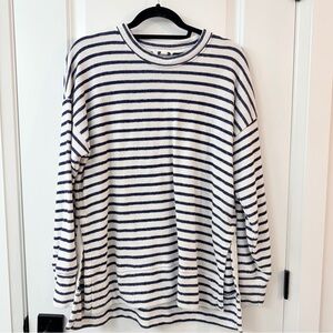 Aerie Navy and White Striped Top